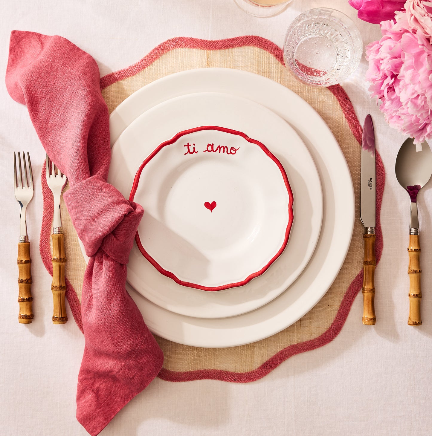 "Ti'Amo" Painted Appetizer Plate