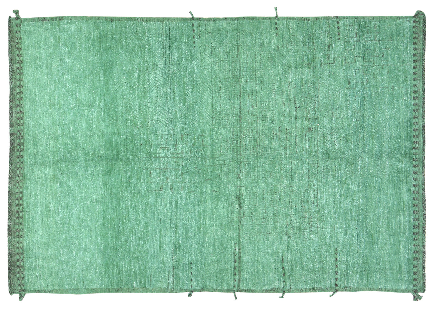 Vintage Green & Black Rug 5'5x8'2