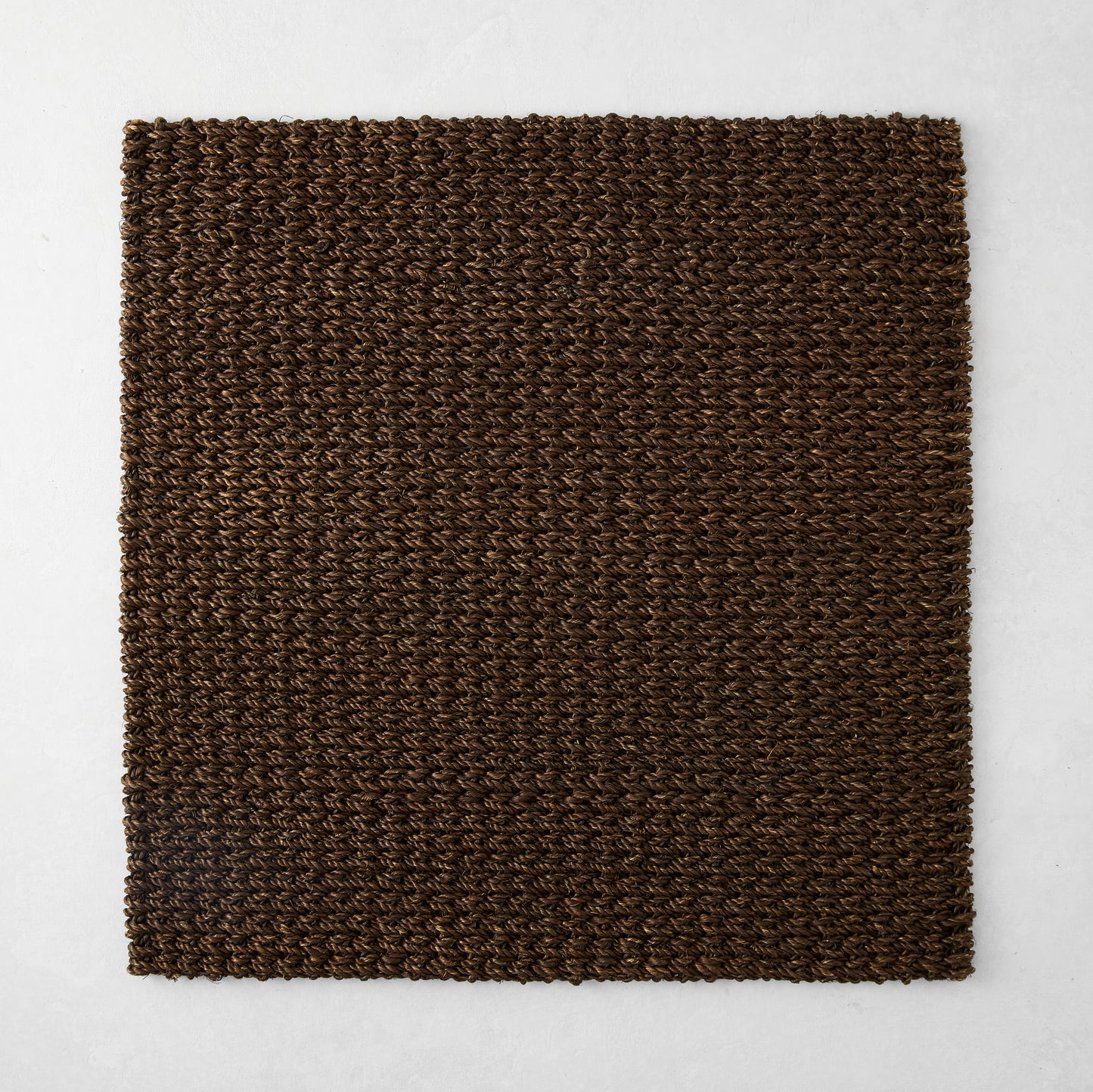 Chocolate Brown Abaca Woven Square Placemat, Set of 4
