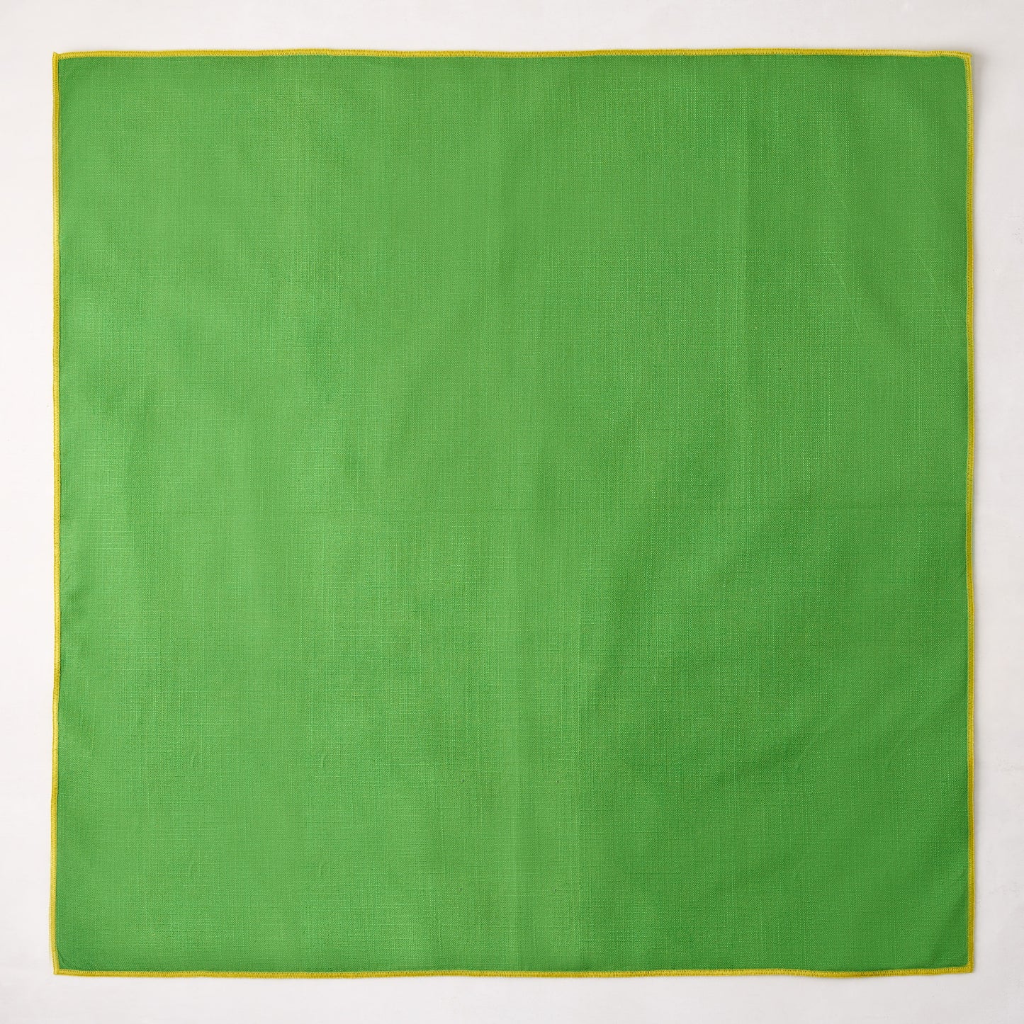 Green and Yellow Contrast Embroidered Trim Napkin