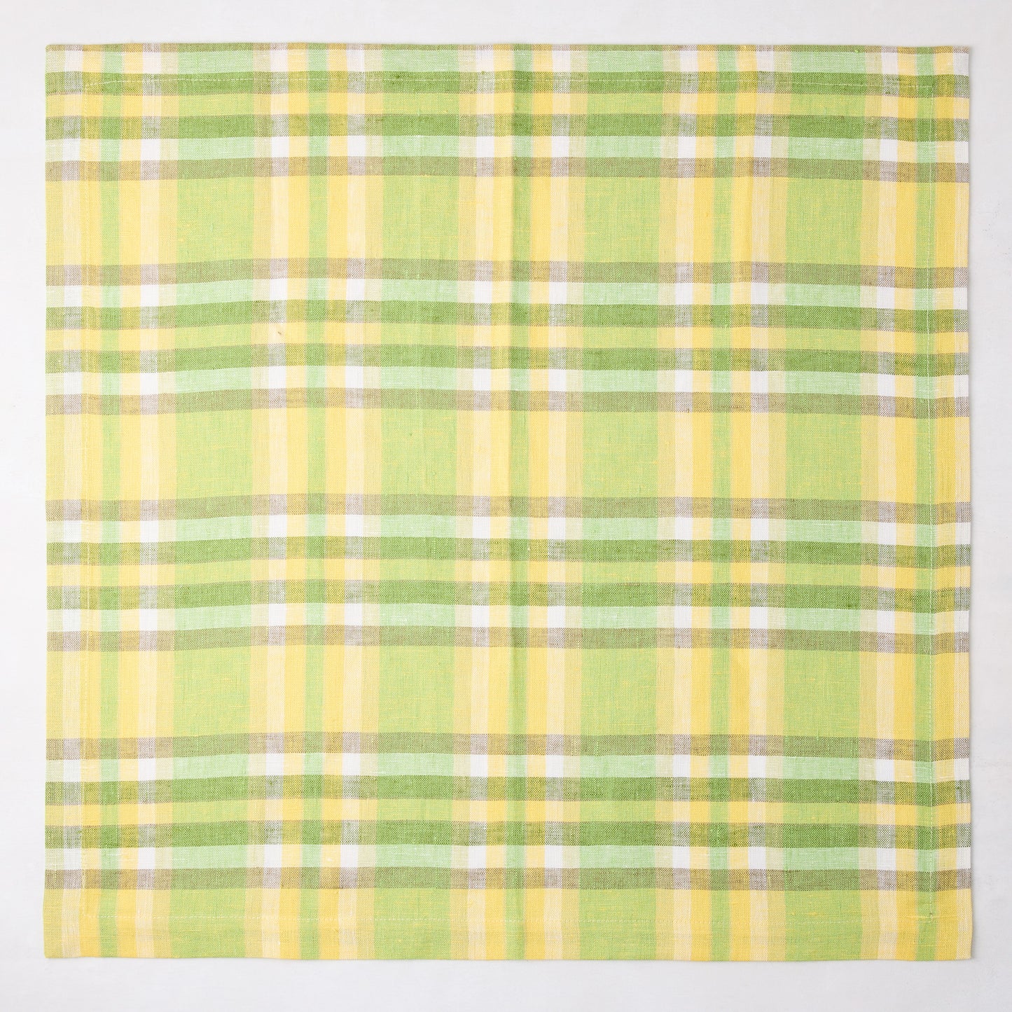 Daffodil Plaid Linen Napkin
