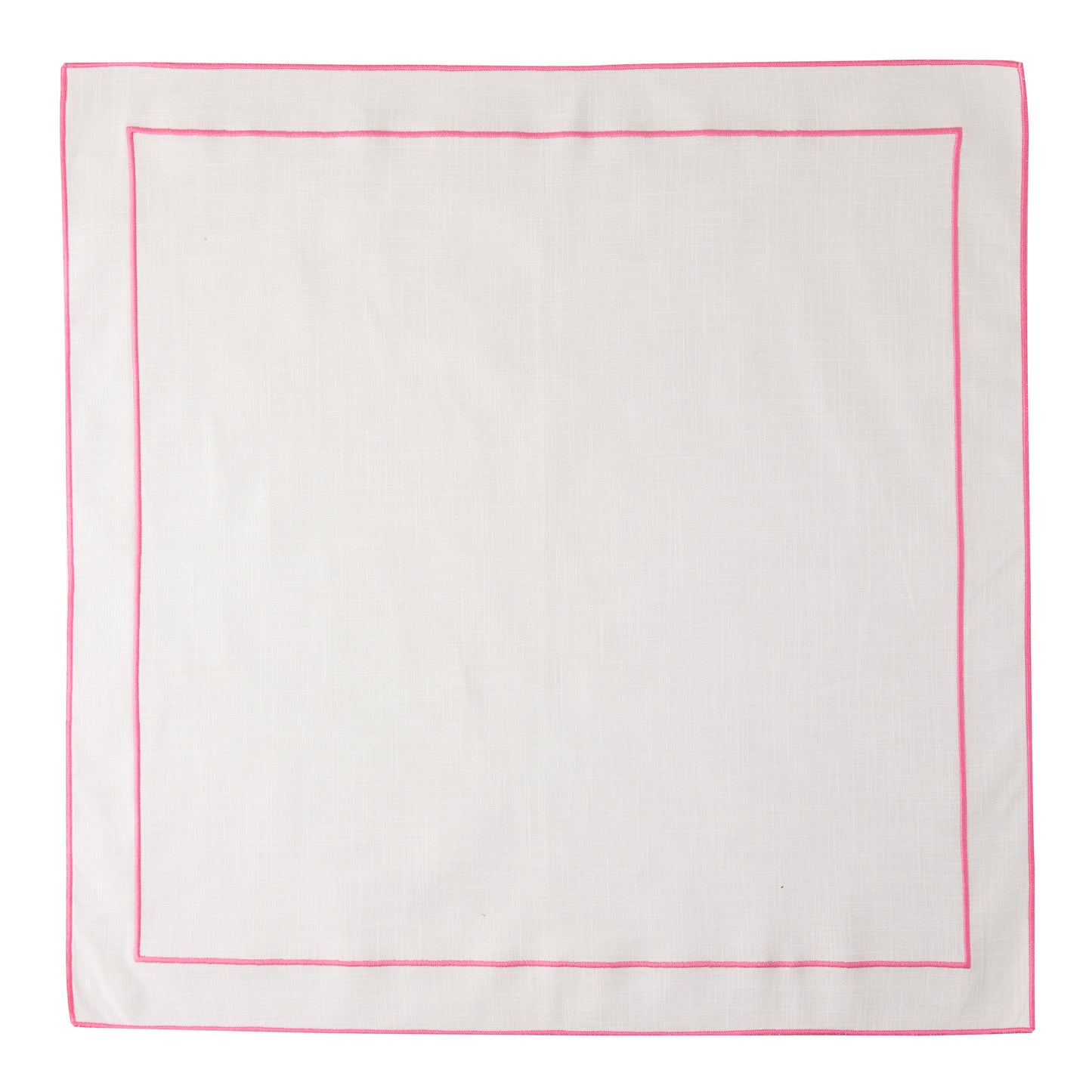 Pink Double Line Embroidered Cotton Napkin