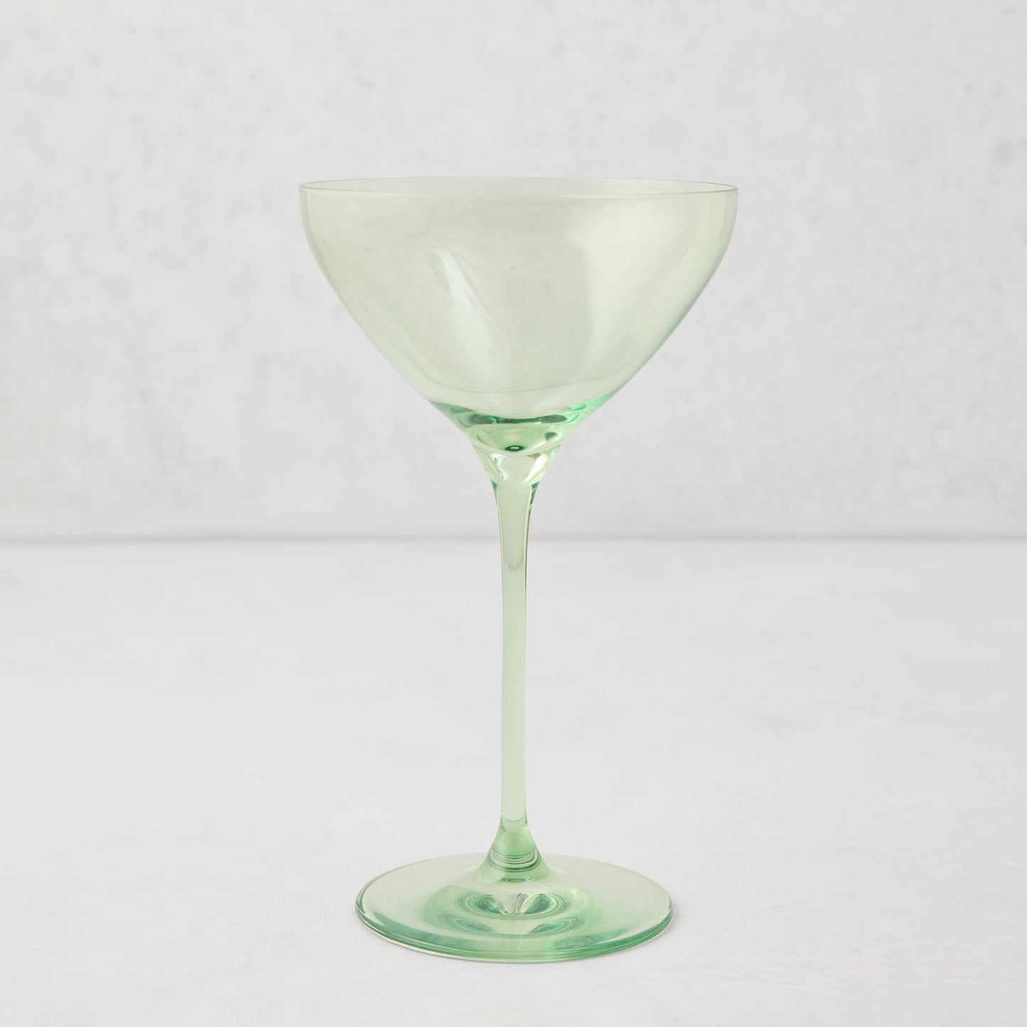Estelle Mint Green Colored Martini Glass