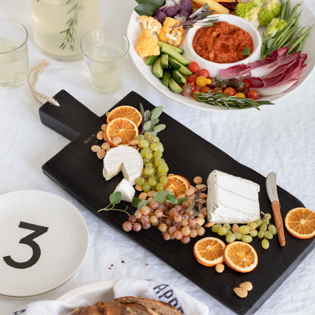 White Ceramic Chip and Dip Serving Platter