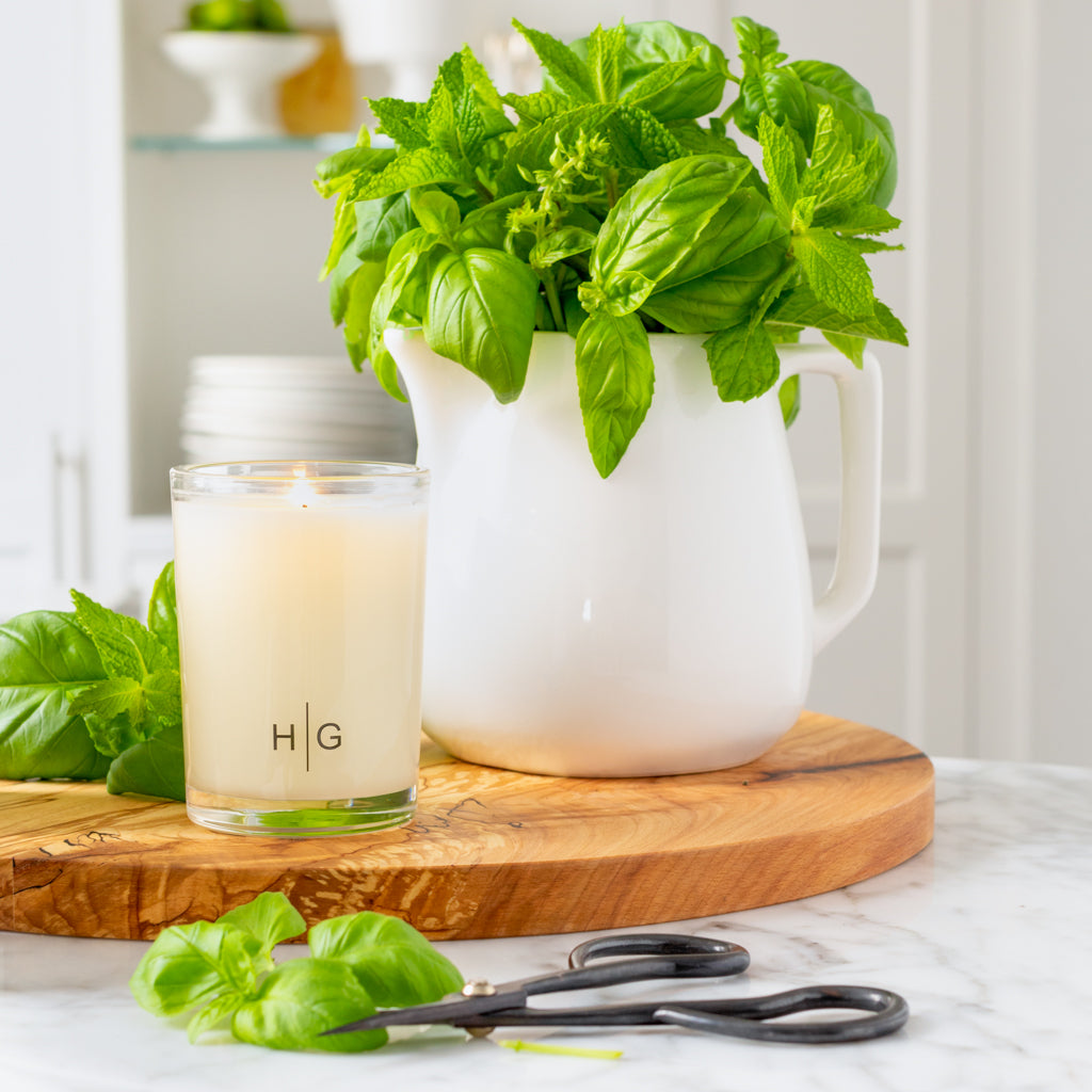 Hudson Grace Sweet Basil Scented Kitchen Candle