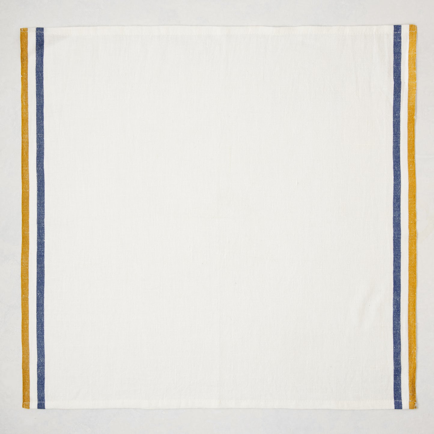 French Blue and Yellow Double Stripe Linen Napkin