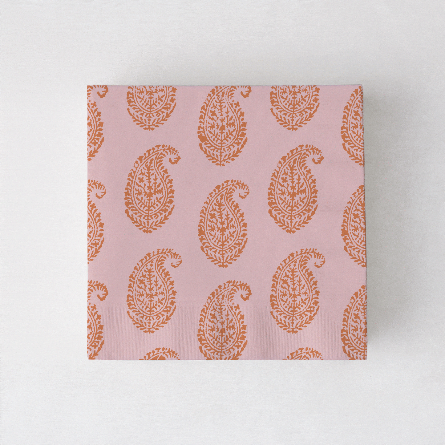 Peter Dunham + Hudson Grace Orange Bukhara and Kashmir, Cocktail Napkins Set of 50