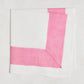 Pink Border Block Print Cotton Napkin