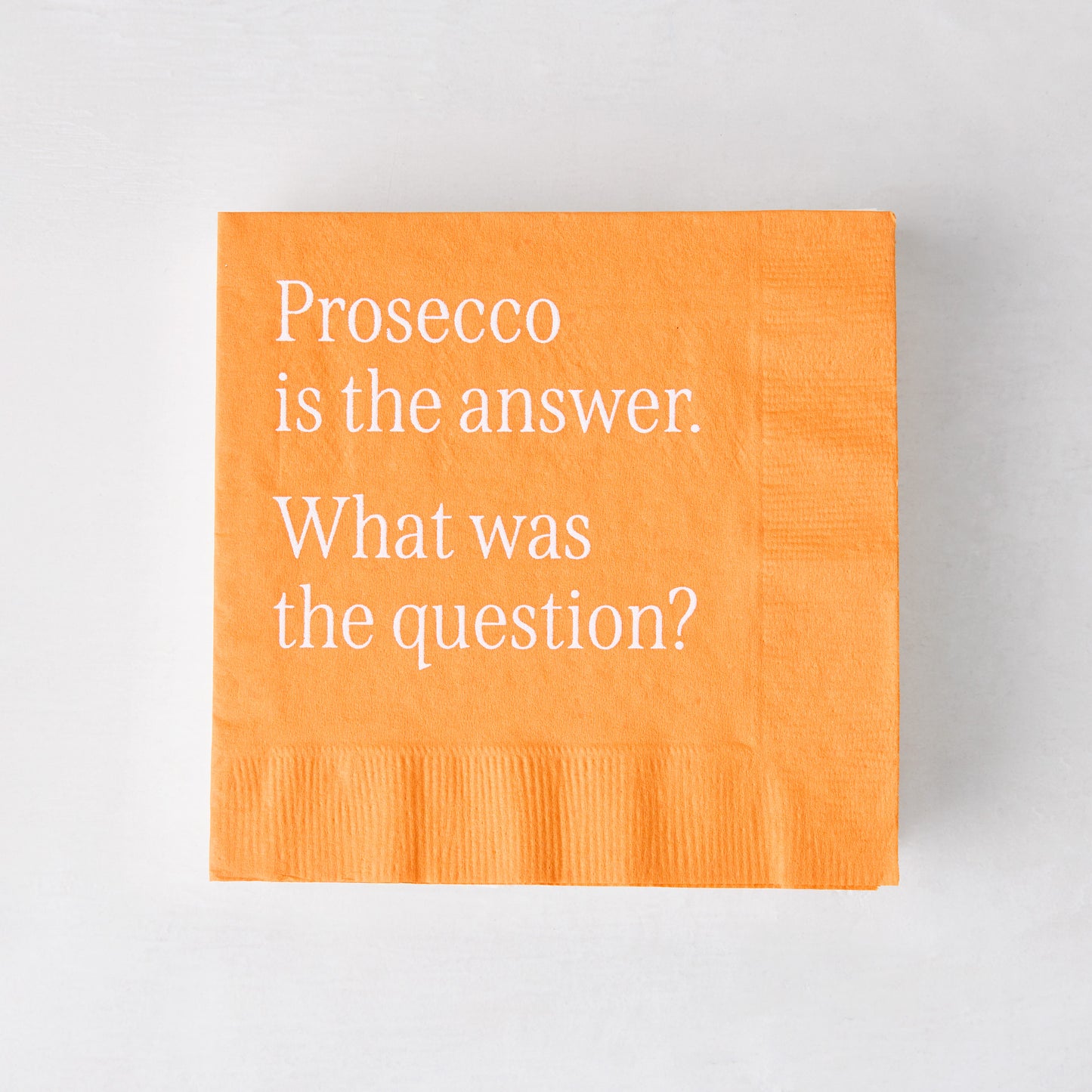 "Prosecco Is The Answer" Cocktail Napkins, Set of 50