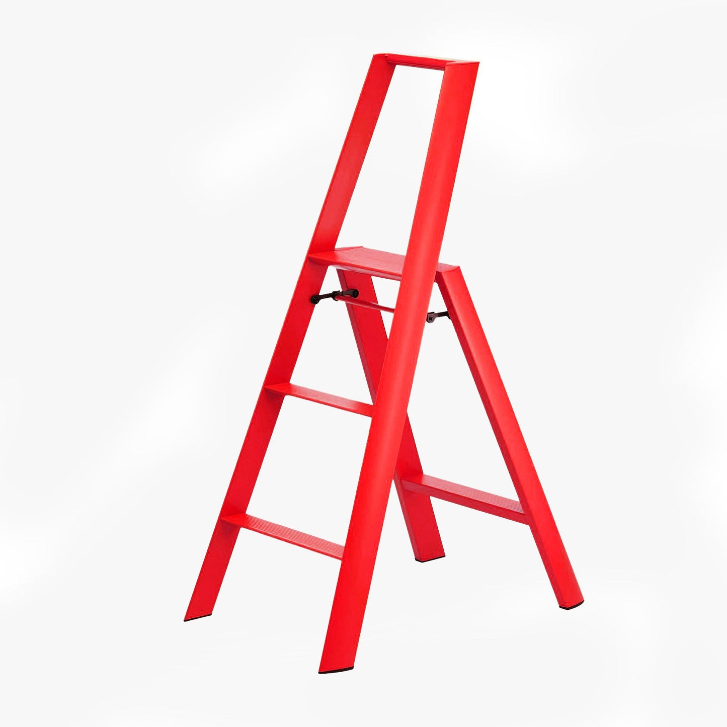 Red Lucano Hasegawa 3- Step Lightweight Ladder