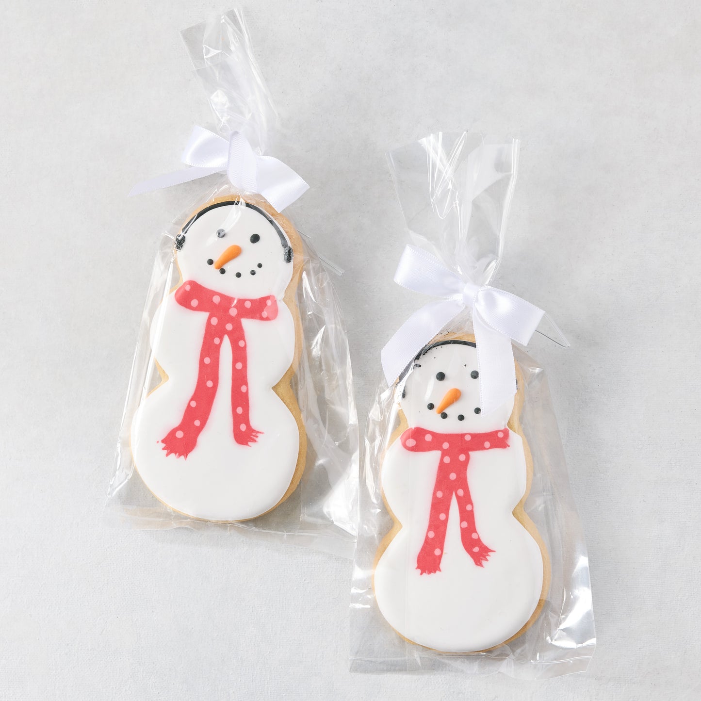 Iced Snowman Holiday Sugar Cookie, set of 2