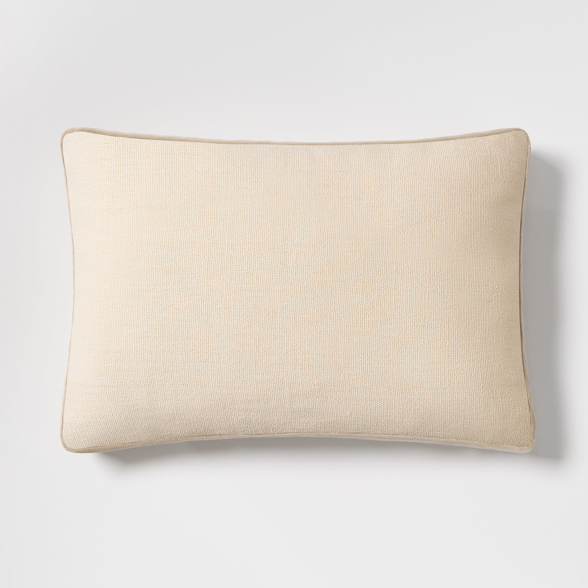 Tussah Khaki Velvet Gusset and Linen Lumbar Pillow