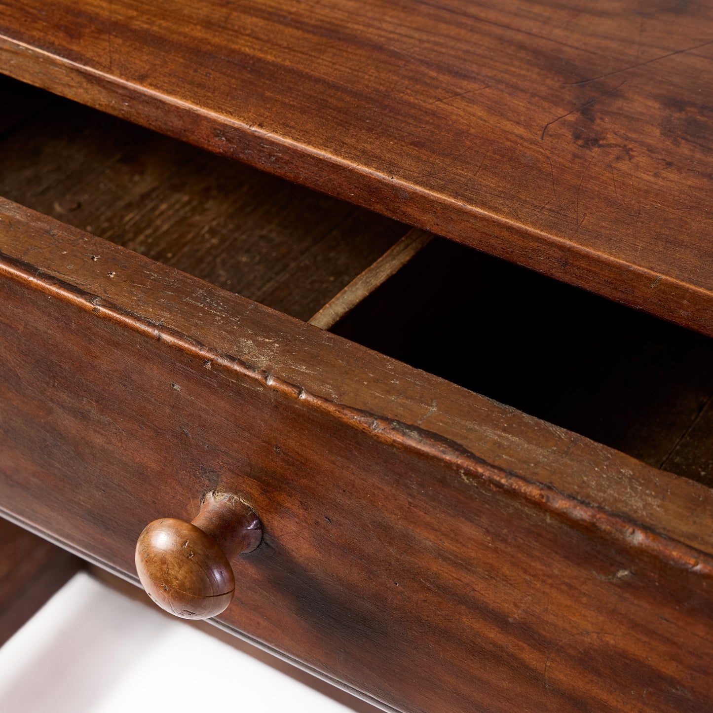 Vintage Louis XIII Style Dark Wood Desk, 1850 - 1880