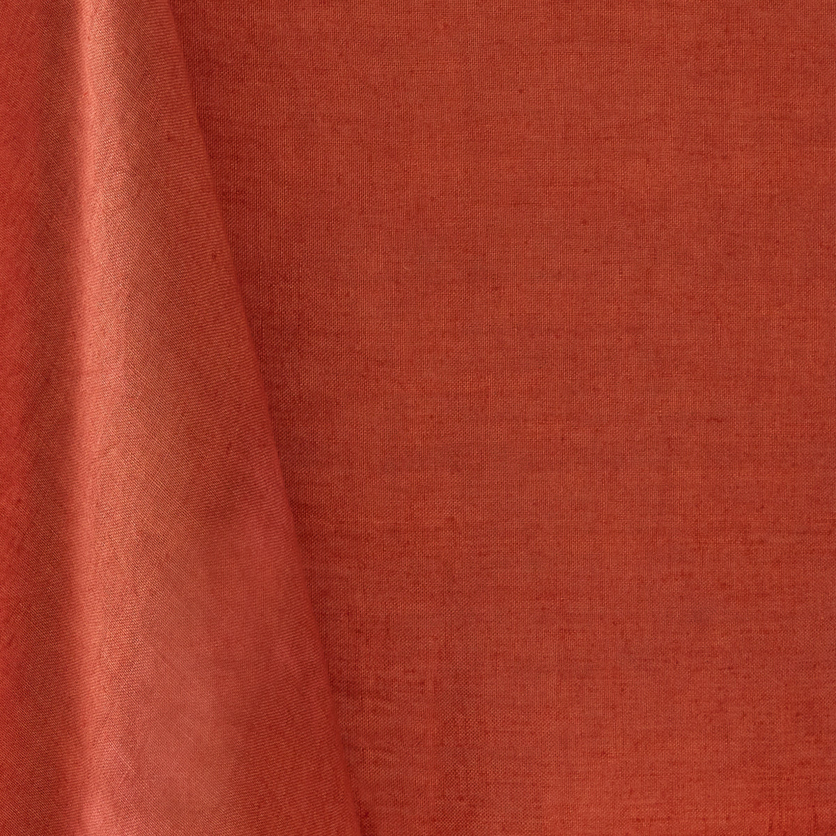 Brick Red Embroidered Tipped Stitch Linen Tablecloth