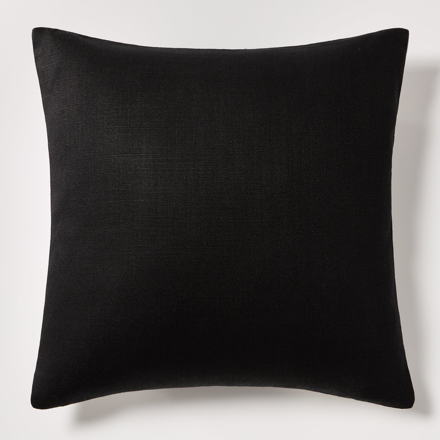 Diane Keaton + Hudson Grace black Belgian linen pillow with wide stripe.