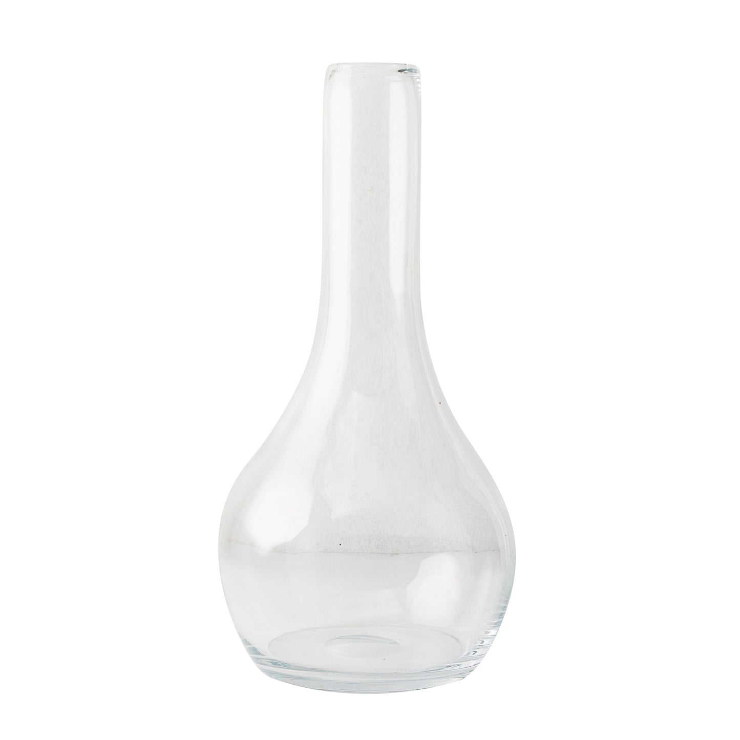Elise Glass Vase, clear mouth-blown glass, traditional shape, 19.5"H x 9.5"W.