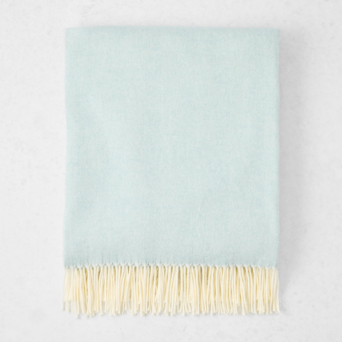 Glacier Blue Italian Herringbone Throw