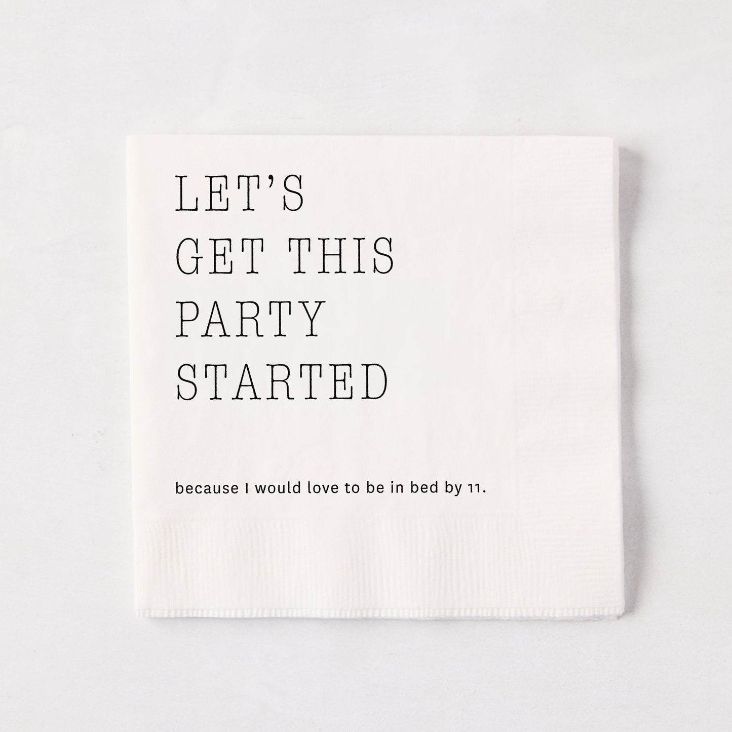 "Let's Get This Party Started" Cocktail Napkins, Set of 50