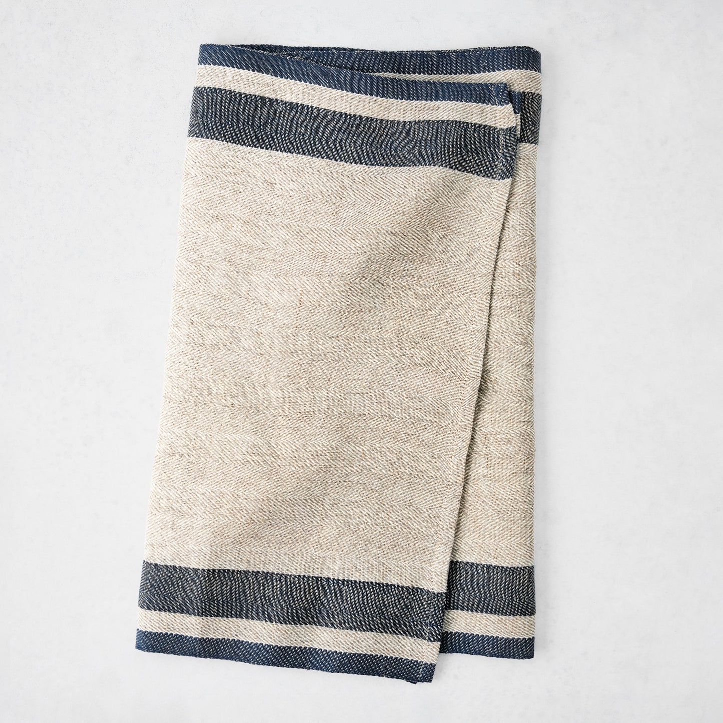 Lexington Blue Stripe Border Table Runner
