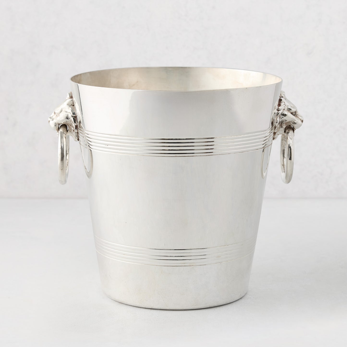 Vintage Silverplate Lion Handled Ice Bucket