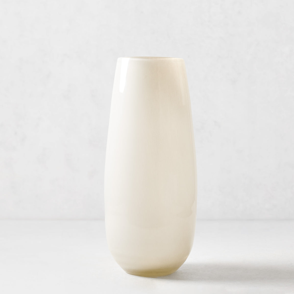 Opaque White Margaux Glass Vase