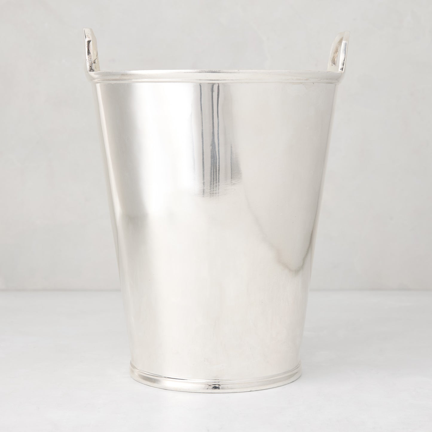 Vintage Queens Horseguard Silverplate Ice Bucket, c.1960, with two handles.
