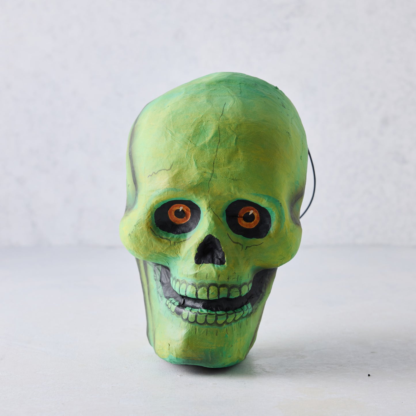 Scary Skull Papier-Mâché Halloween Candy Bucket