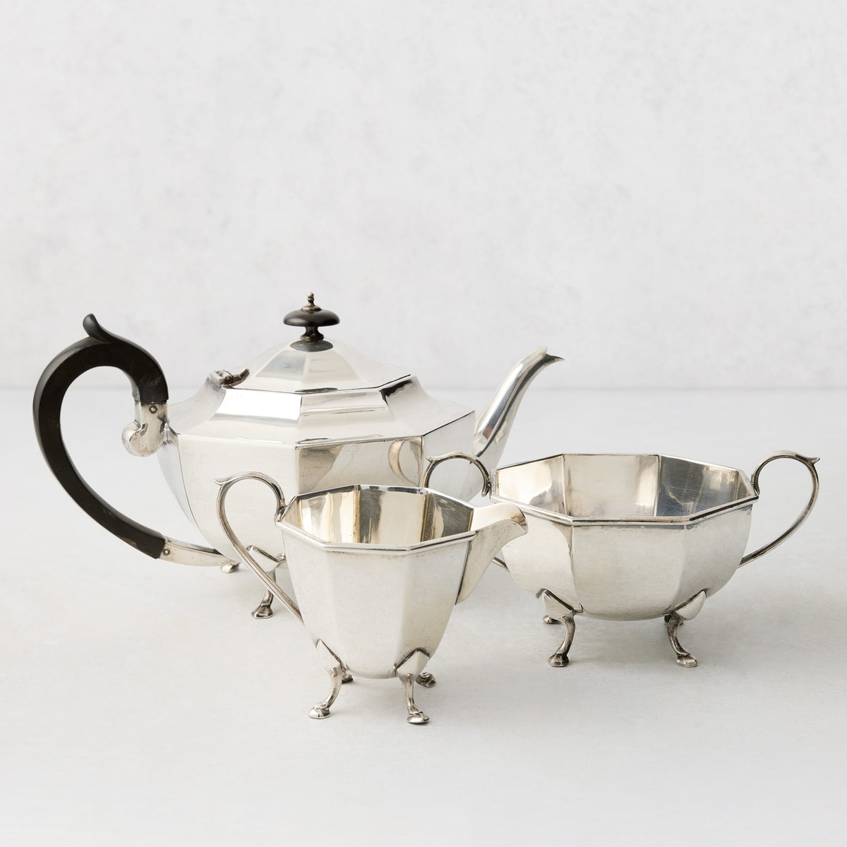 Vintage Silverplate Saskia 3 Piece Tea Set