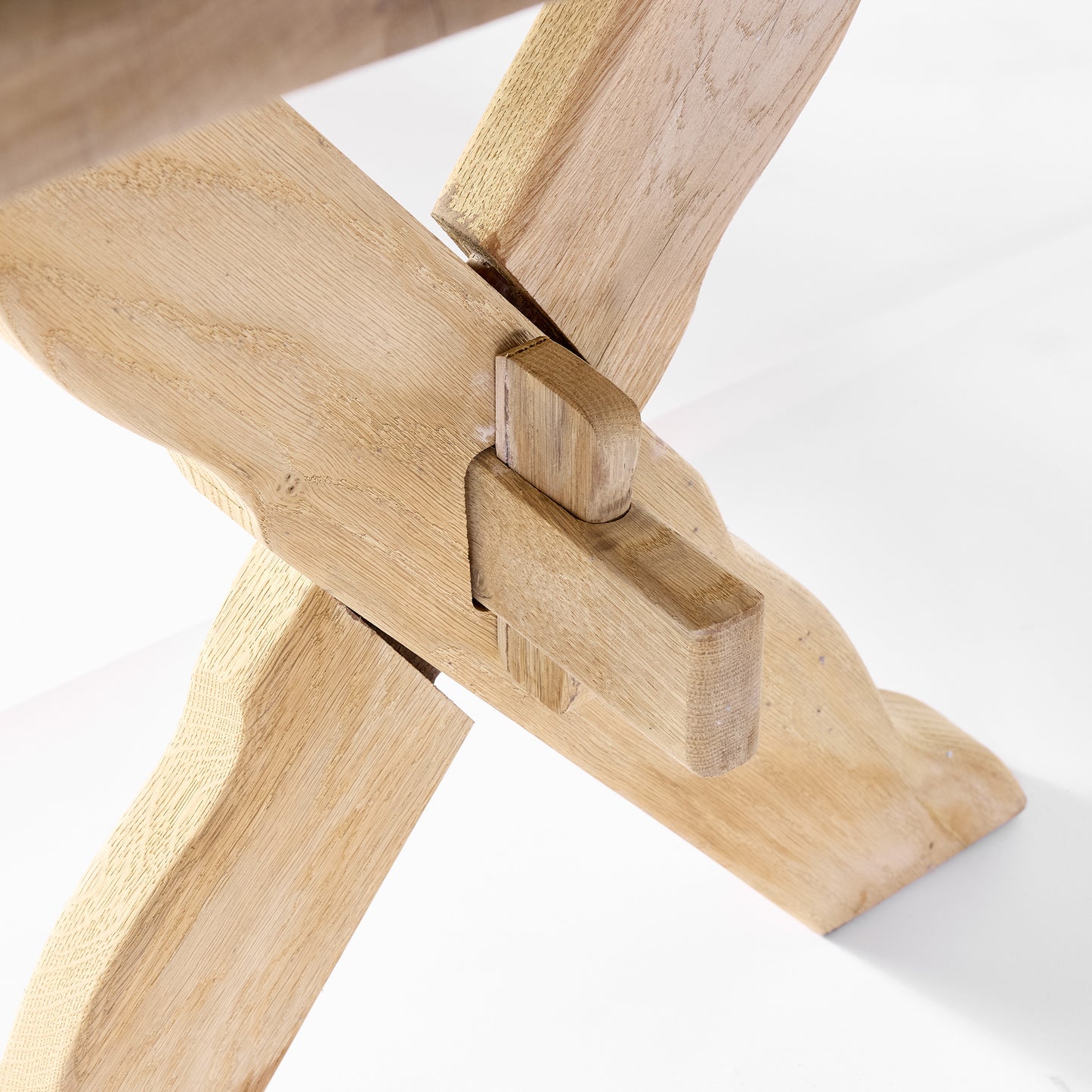 Vintage Bleached English Oak Trestle Farm Table