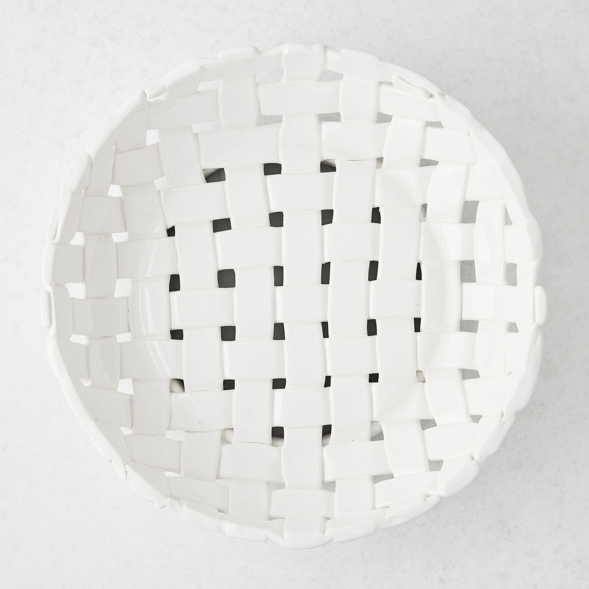 Woven Ceramic Fruit Bowl