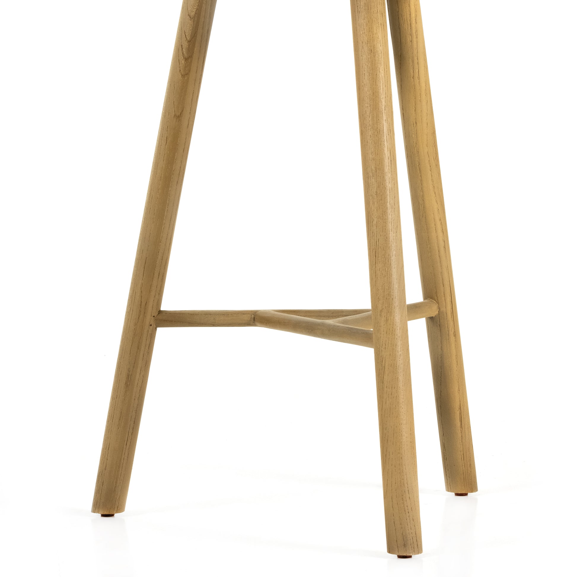 natural wood bar stool three legs