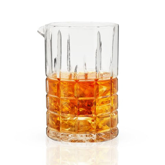 Crystal cocktail mixing glass