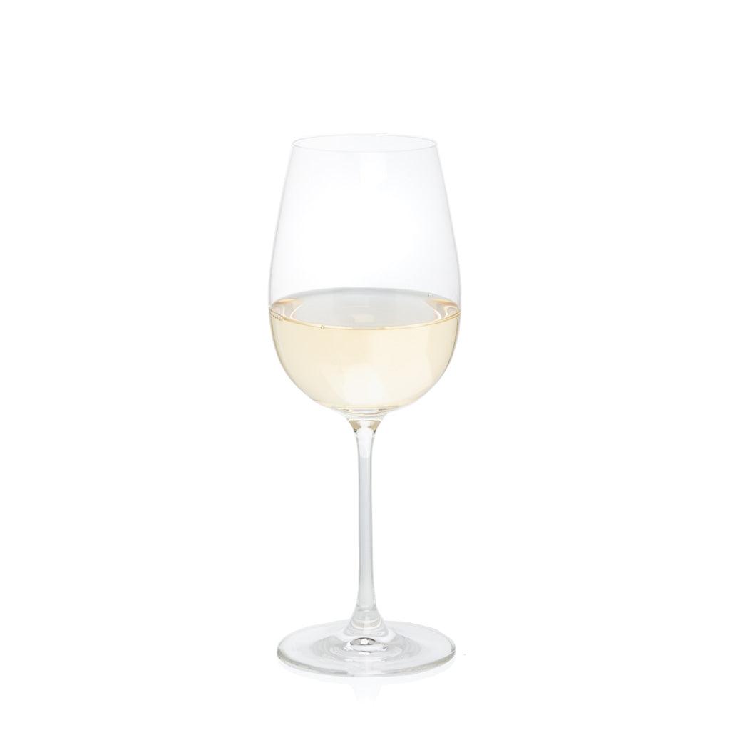 Hudson Grace White / Bordeaux Glasses