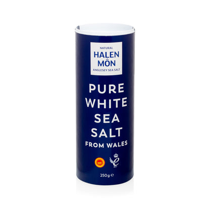 Pure white sea salt from wales