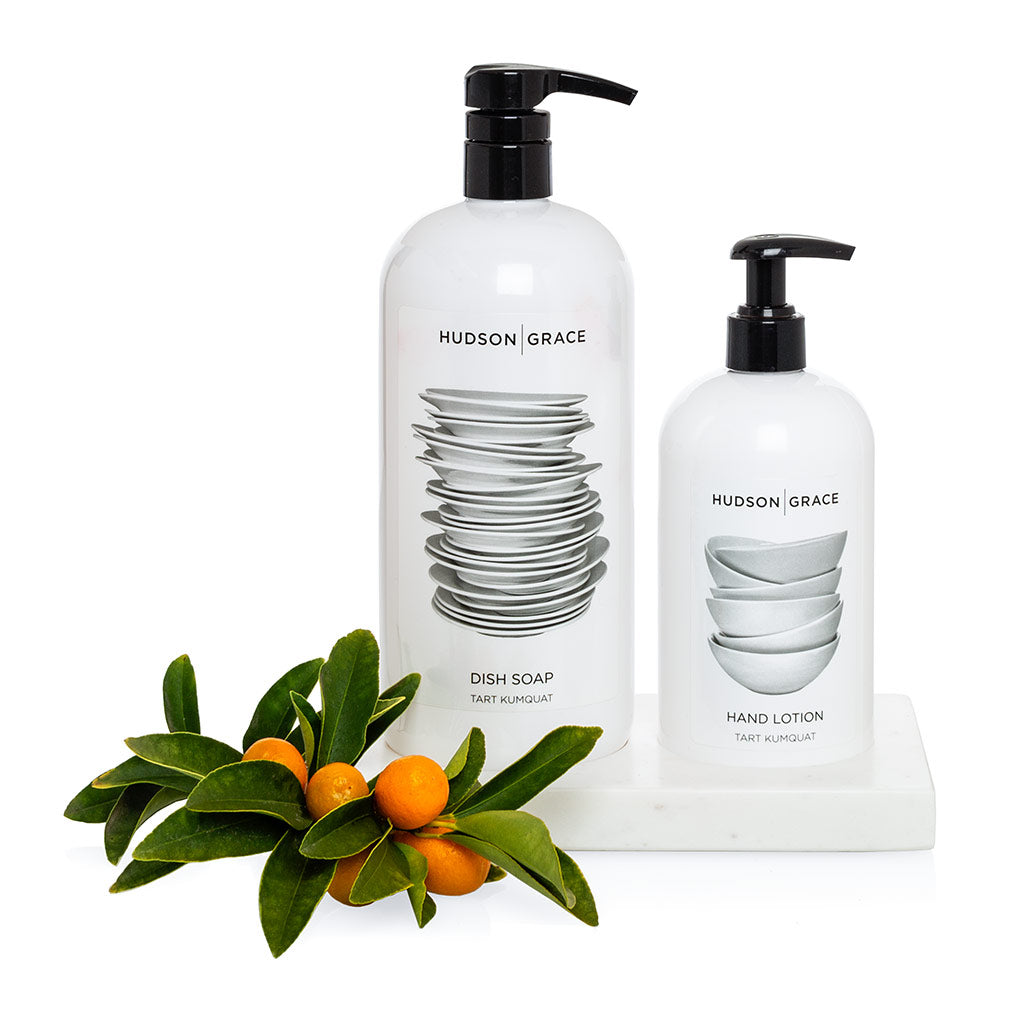 Hudson Grace Marble Dish Soap and Lotion Tray