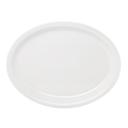 large white melamine oval platter