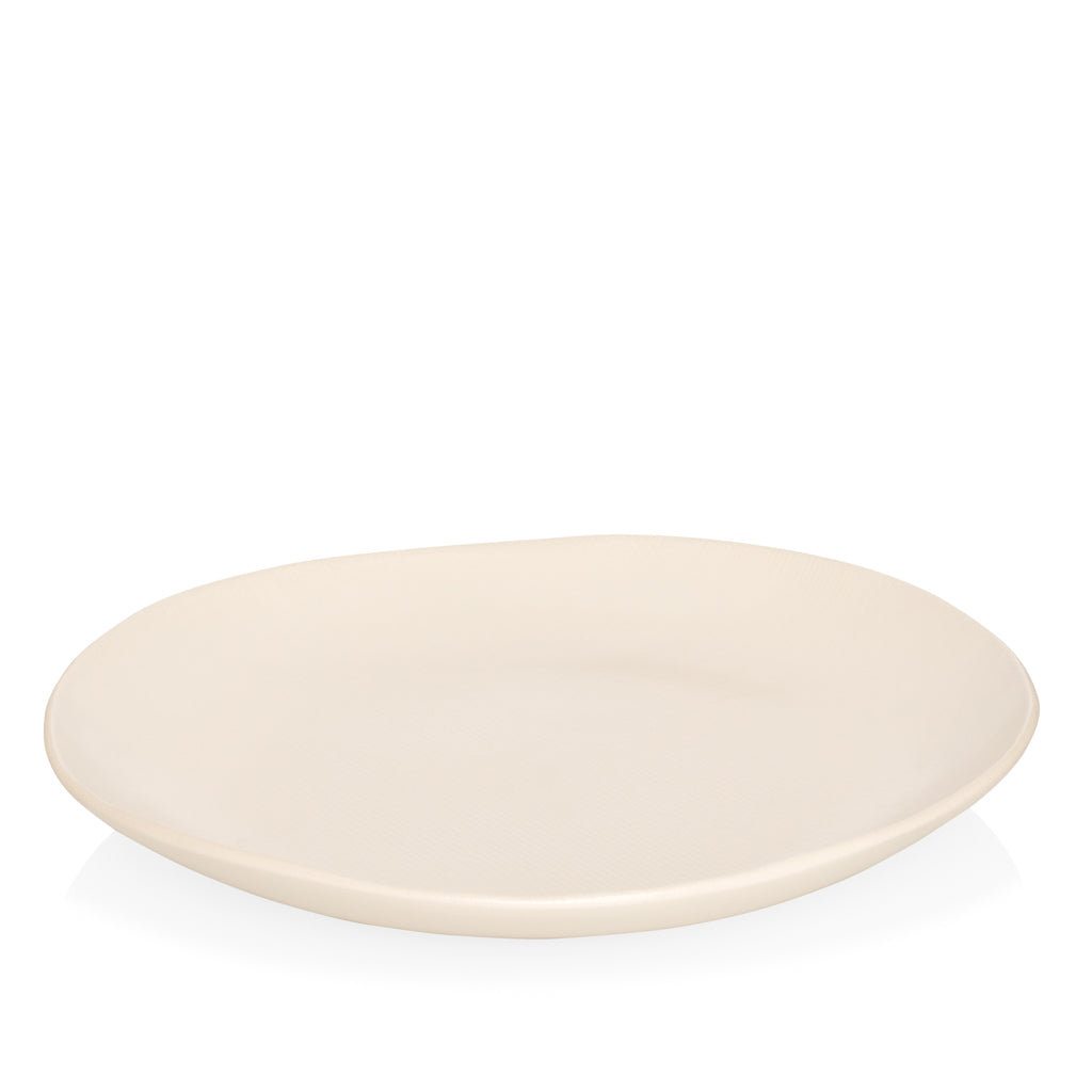 French Vanilla Off-White Stoneware Dinner Plate