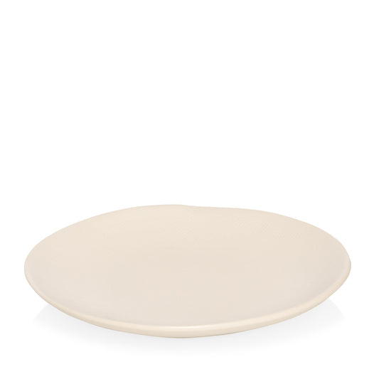 French Vanilla Off-White Stoneware Salad Plate