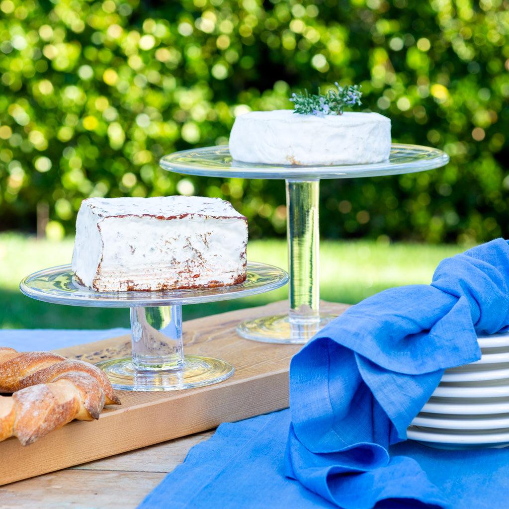 Extra Large Konstantin Glass Cake Stand, clear glass, 15.75"Dia, simple timeless design.