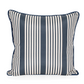 Bristol Navy Thin Stripe 22" Outdoor Pillow