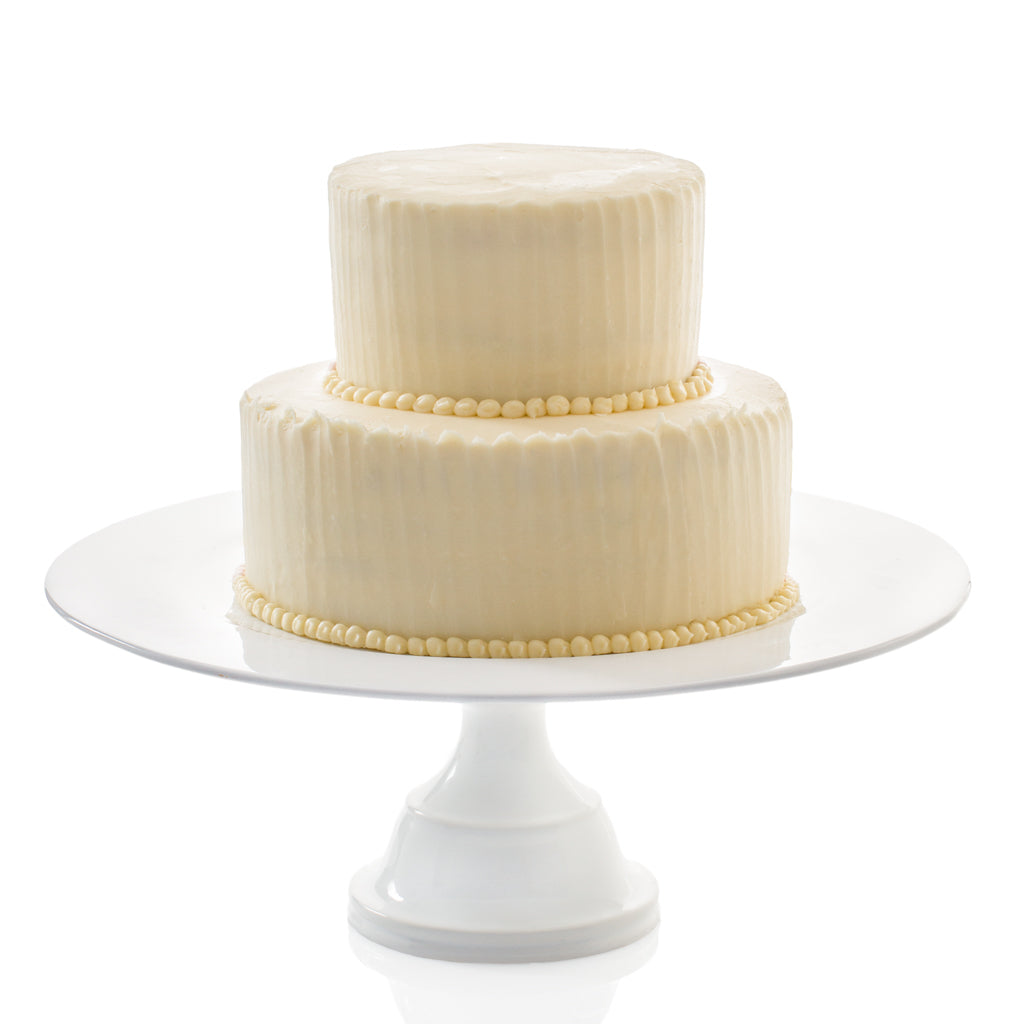 white ceramic cake stand