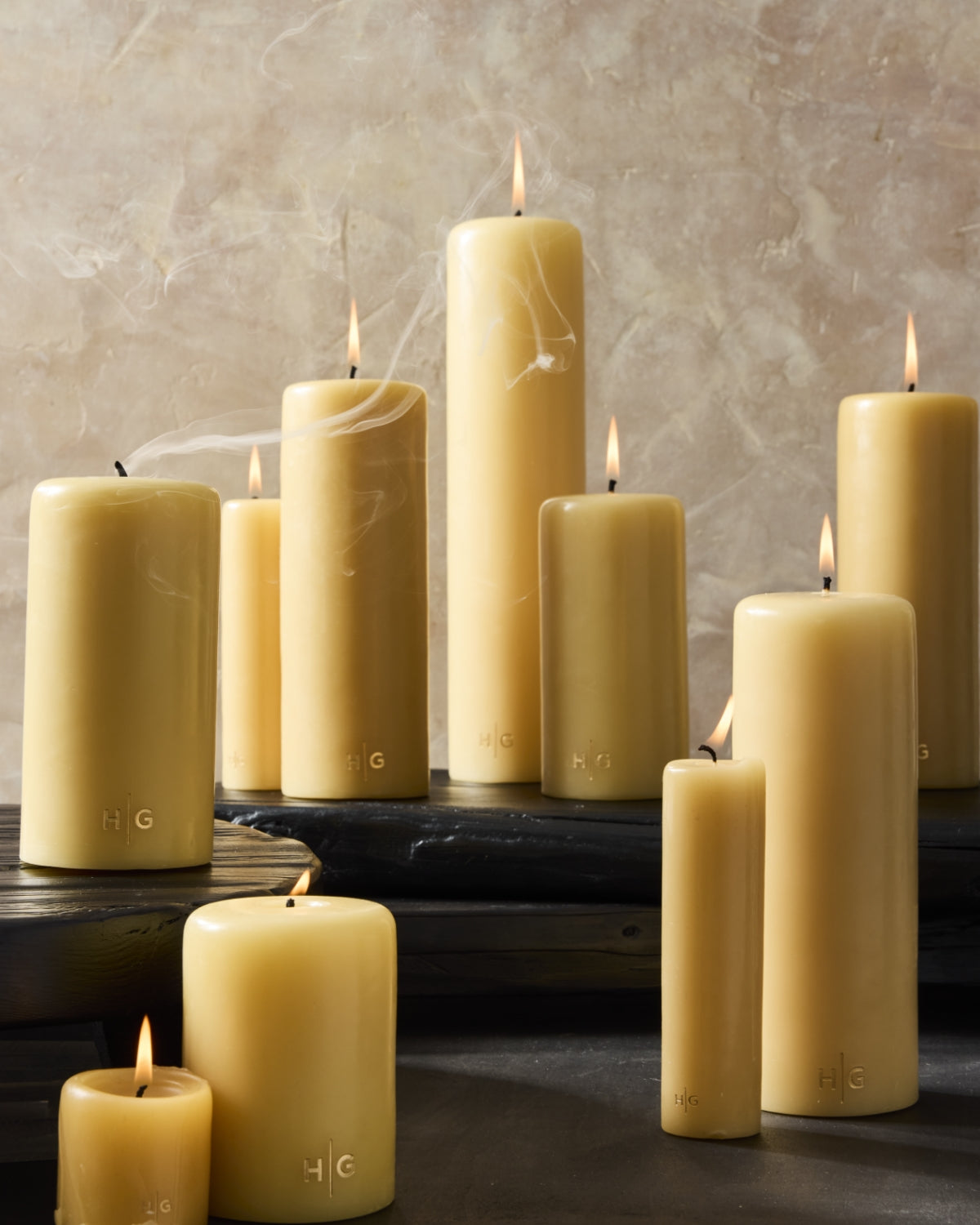 Unscented Pillar Candles