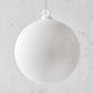 Large Matte White Glass Bulb Christmas Tree Ornament, 4.75"
