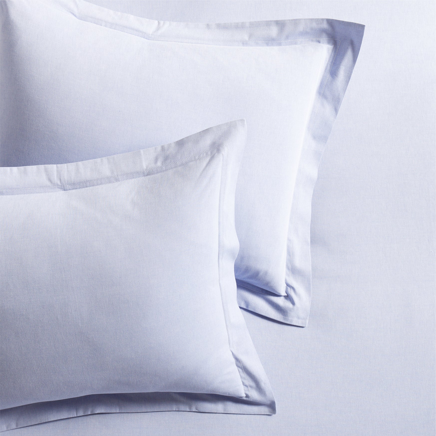 Blue and shop white pillow shams