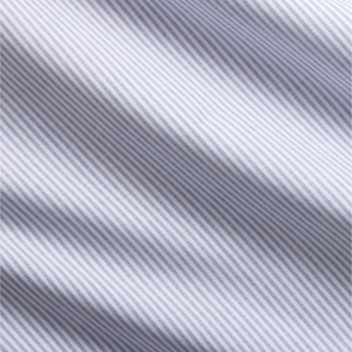 Blue Oxford Stripe Cotton Sheet Set