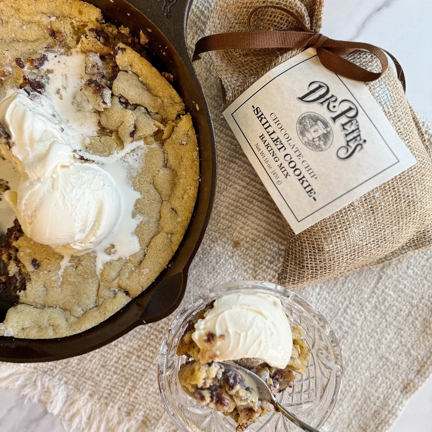 Dr. Petes Chocolate Chip Skillet Cookie