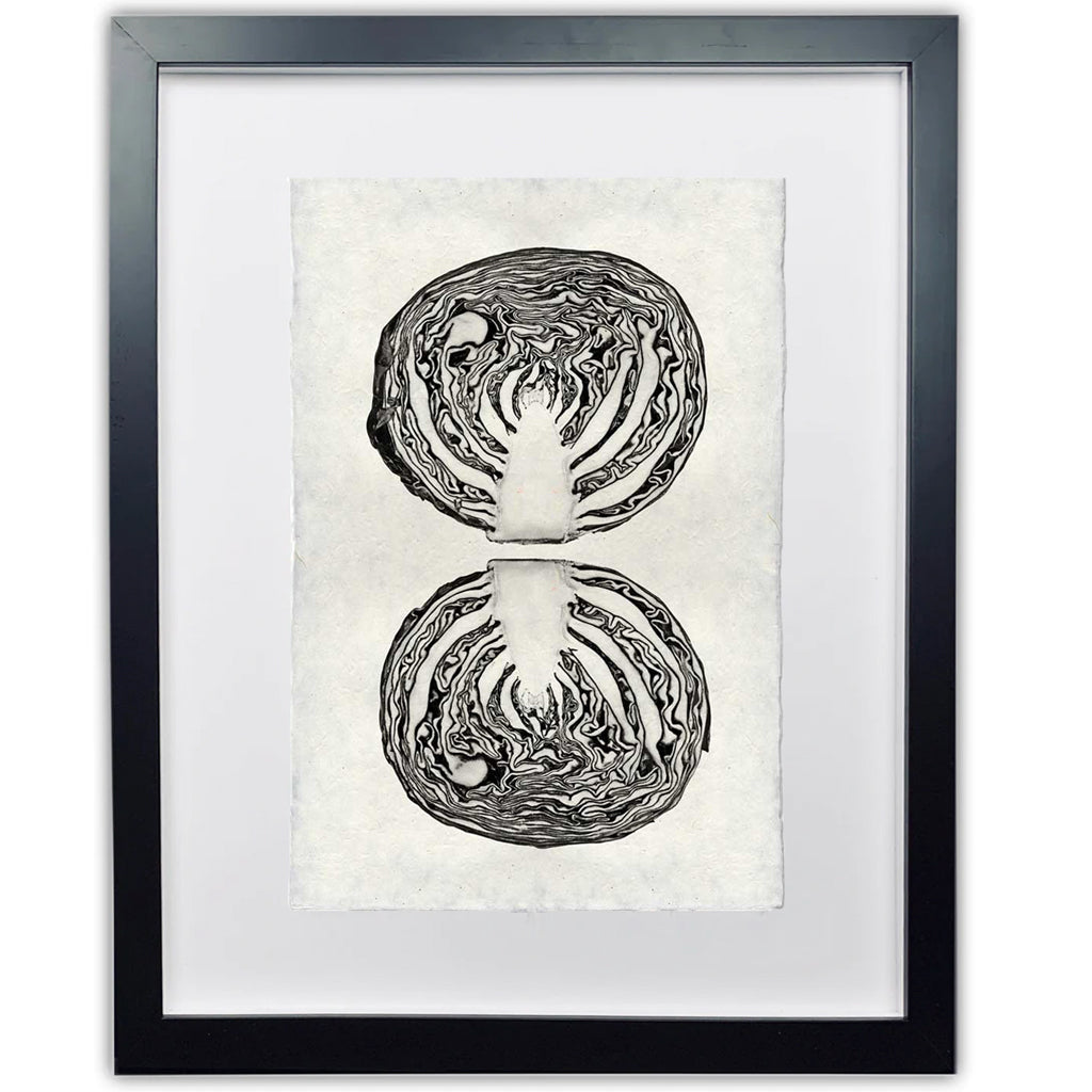 Cabbage Handmade Paper Art Print