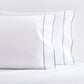 Blue Border Satin Stitch Pillowcases, set of 2