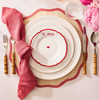 "Ti'Amo" Painted Appetizer Plate