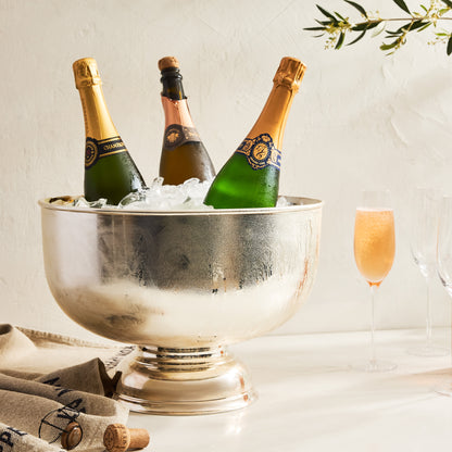 Vintage Silverplate Footed Punch Bowl, 14"